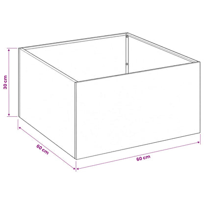 Garden Planter Anthracite 60 x 60 x 30 cm Cold-rolled Steel