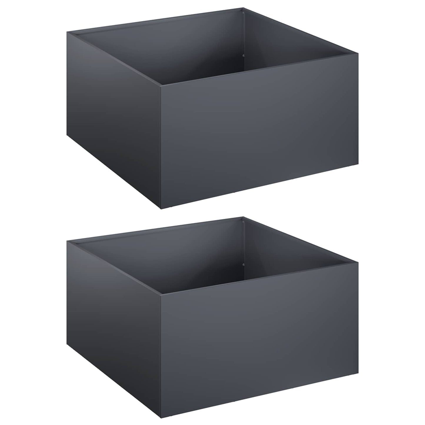Garden Planter 2 pcs Anthracite 60 x 60 x 30 cm