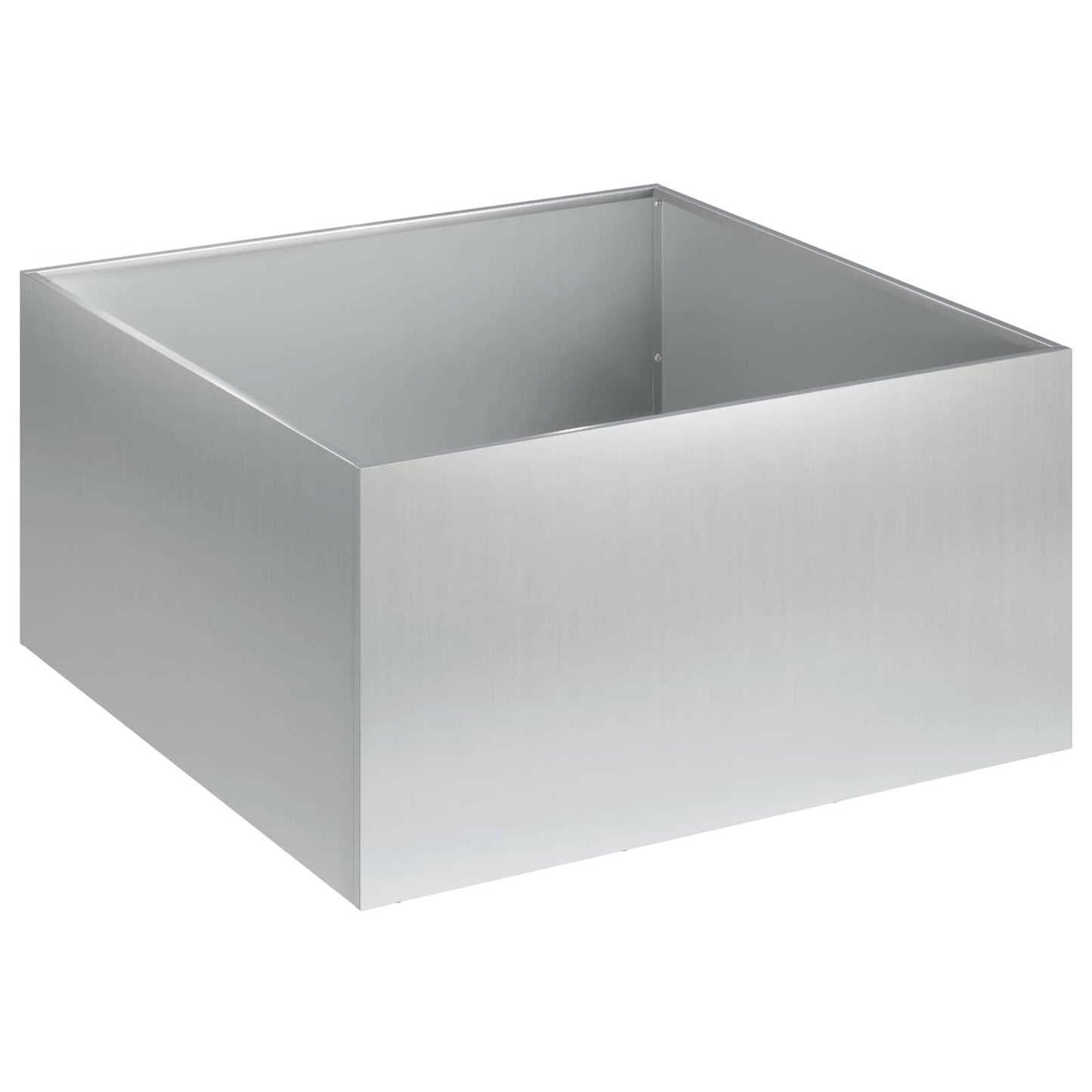 Garden Planter Silver 60 x 60 x 30 cm Galvanised Steel
