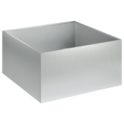 Garden Planter Silver 60 x 60 x 30 cm Galvanised Steel