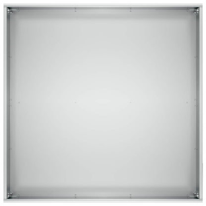 Garden Planter 2 pcs Silver 60 x 60 x 30 cm Galvanised Steel