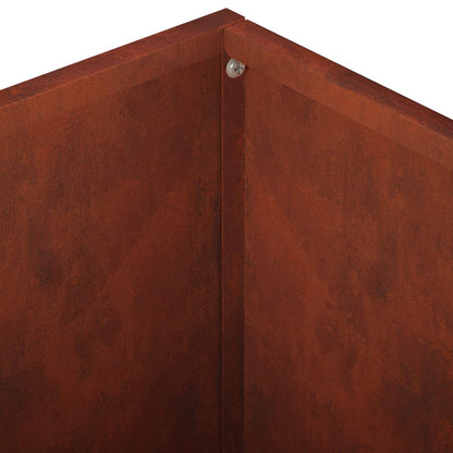 Garden Planter 2 pcs Rusty 60 x 60 x 30 cm Weathering Steel