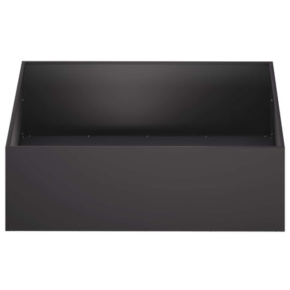 Garden Planter Black 100 x 100 x 30 cm Cold-rolled Steel