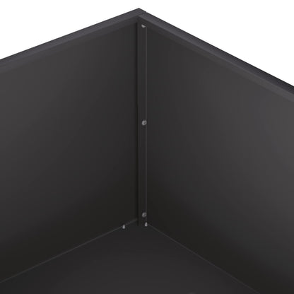 Garden Planter 2 pcs Black 100 x 100 x 30 cm Cold-rolled Steel
