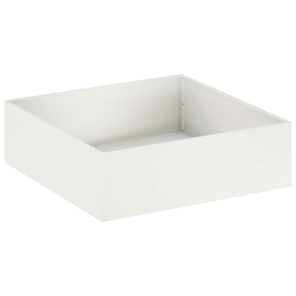 Garden Planter White 100 x 100 x 30 cm Cold-rolled Steel