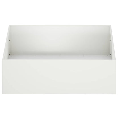 Garden Planter White 100 x 100 x 30 cm Cold-rolled Steel