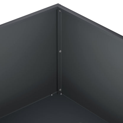 Garden Planter 2 pcs Anthracite 100 x 100 x 30 cm