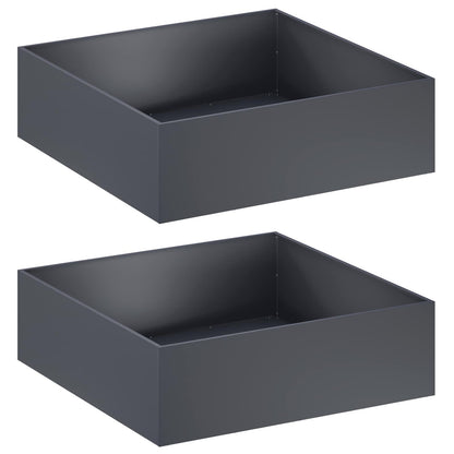 Garden Planter 2 pcs Anthracite 100 x 100 x 30 cm