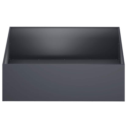 Garden Planter 2 pcs Anthracite 100 x 100 x 30 cm