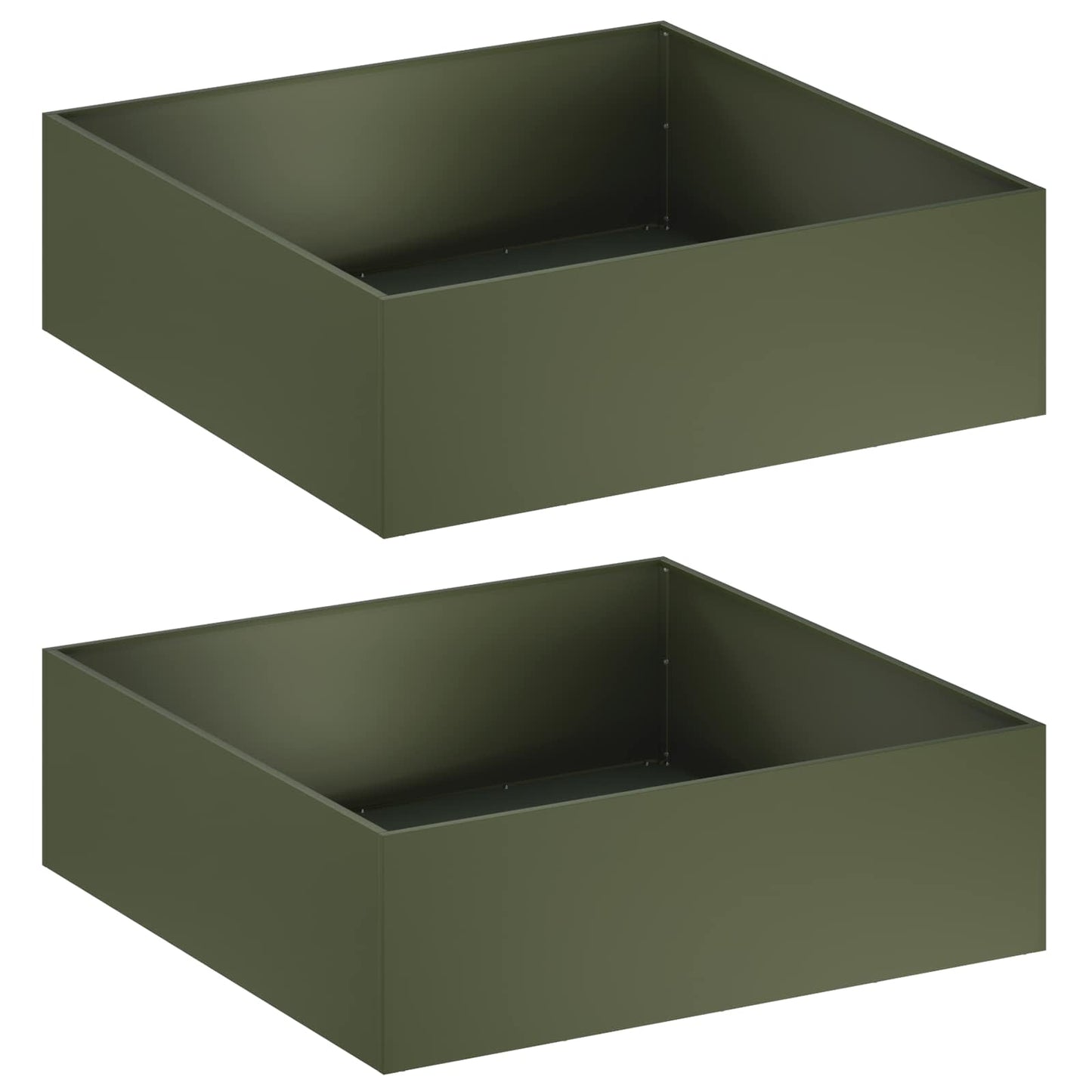 Garden Planter 2 pcs Olive Green 100 x 100 x 30 cm
