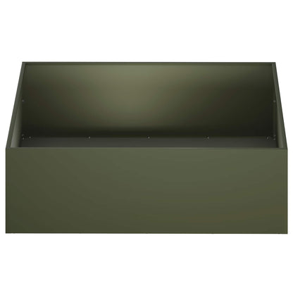 Garden Planter 2 pcs Olive Green 100 x 100 x 30 cm