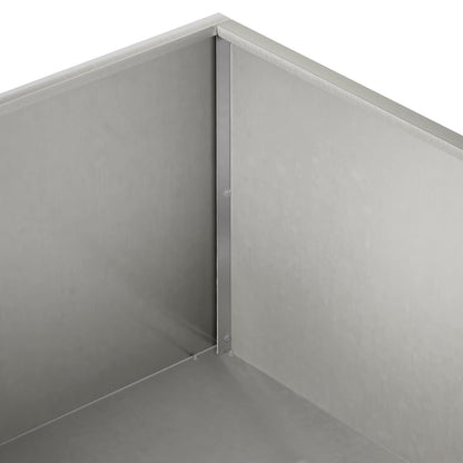 Garden Planter 2 pcs Silver 100 x 100 x 30 cm Stainless Steel