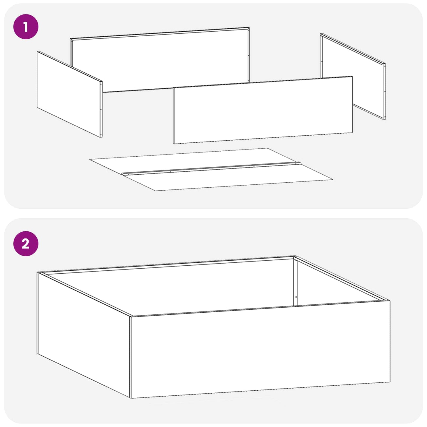 Garden Planter 2 pcs Silver 100 x 100 x 30 cm Stainless Steel