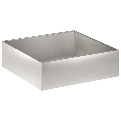 Garden Planter 2 pcs Silver 100 x 100 x 30 cm Stainless Steel