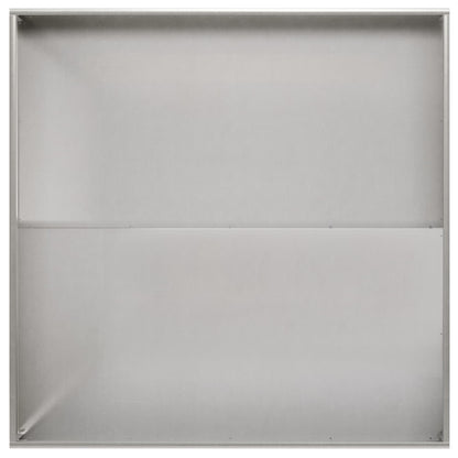 Garden Planter 2 pcs Silver 100 x 100 x 30 cm Stainless Steel