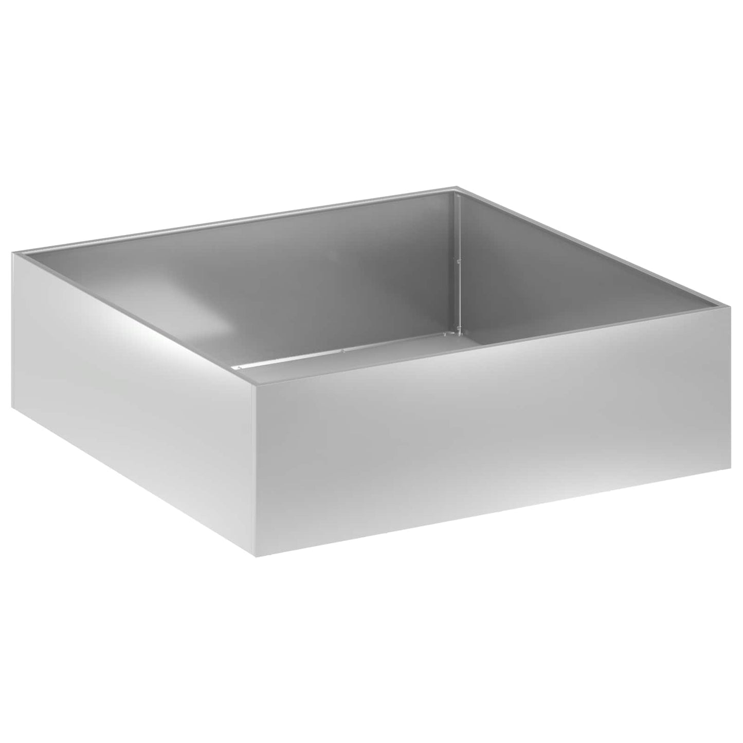 Garden Planter Silver 100 x 100 x 30 cm Galvanised Steel