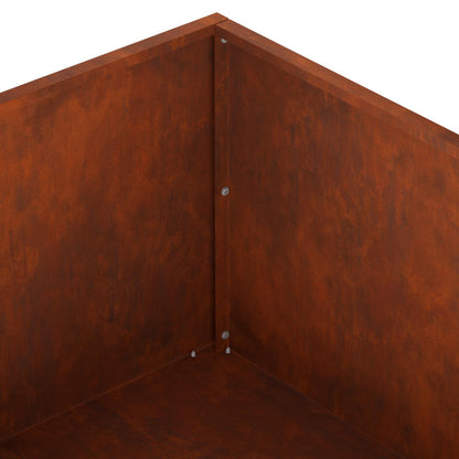 Garden Planter 2 pcs Rusty 100 x 100 x 30 cm Weathering Steel