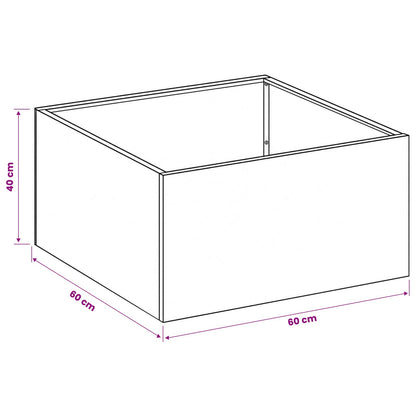 Garden Planter 2 pcs Black 60 x 60 x 40 cm Cold-rolled Steel