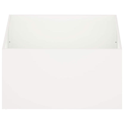 Garden Planter White 60 x 60 x 40 cm Cold-rolled Steel