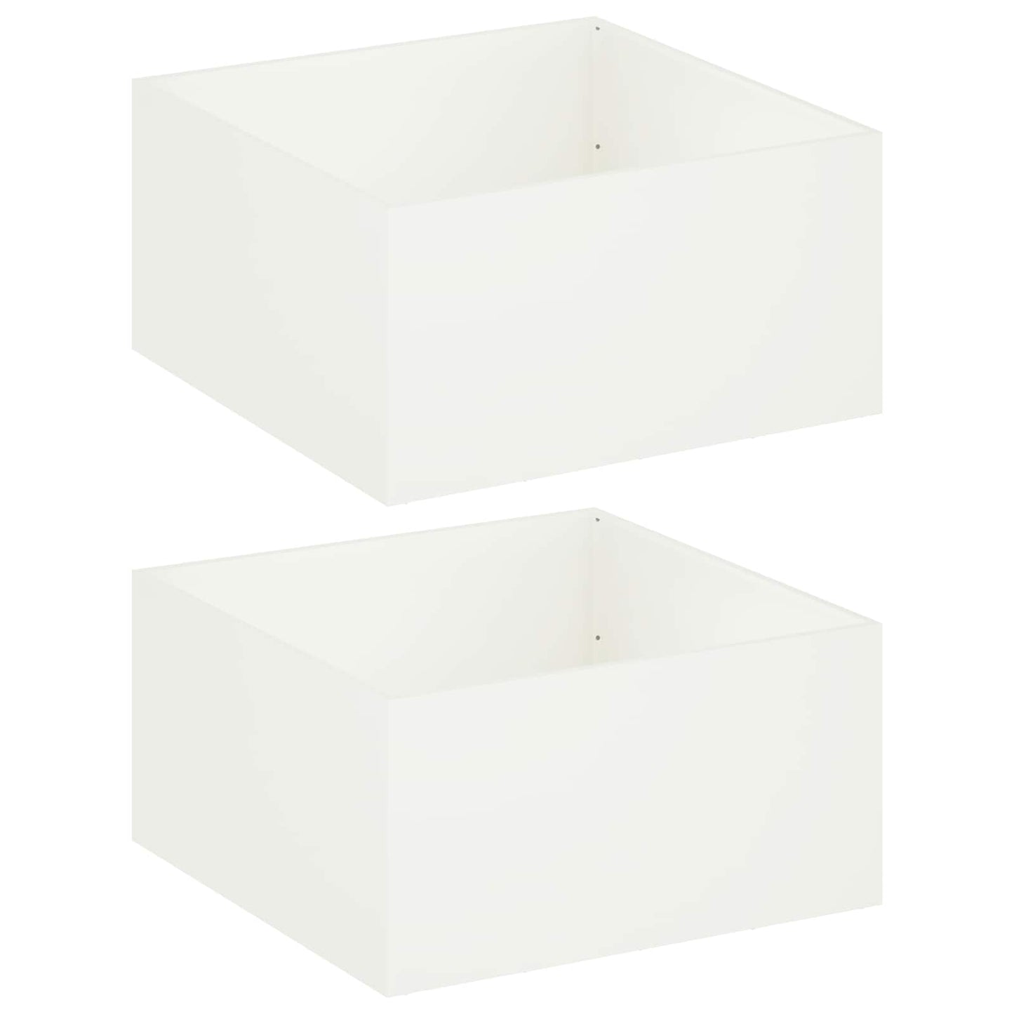 Garden Planter 2 pcs White 60 x 60 x 40 cm Cold-rolled Steel
