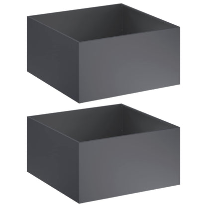 Garden Planter 2 pcs Anthracite 60 x 60 x 40 cm