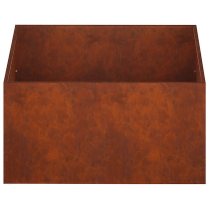 Garden Planter 2 pcs Rusty 60 x 60 x 40 cm Weathering Steel