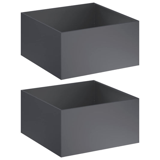 Garden Planter 2 pcs Anthracite 80 x 80 x 40 cm