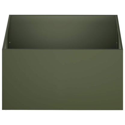 Garden Planter 2 pcs Olive Green 80 x 80 x 40 cm