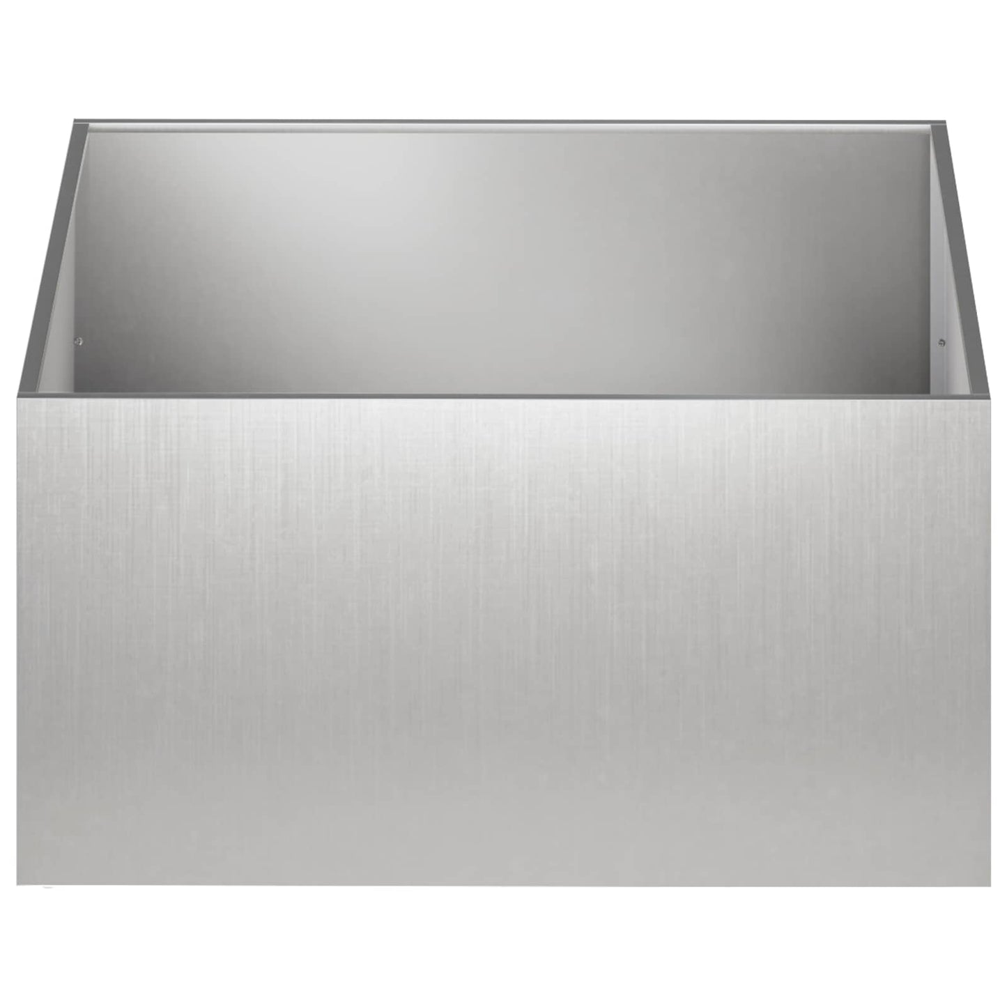 Garden Planter 2 pcs Silver 80 x 80 x 40 cm Stainless Steel