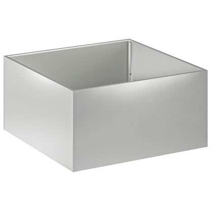Garden Planter 2 pcs Silver 80 x 80 x 40 cm Galvanised Steel