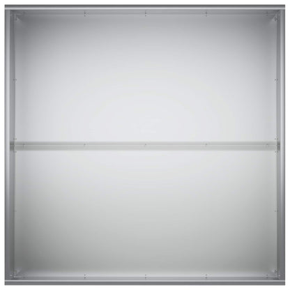 Garden Planter 2 pcs Silver 80 x 80 x 40 cm Galvanised Steel