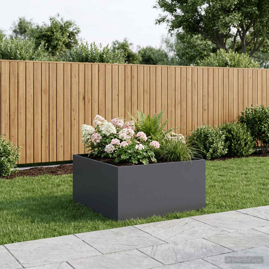 Garden Planter Anthracite 100 x 100 x 40 cm Cold-rolled Steel