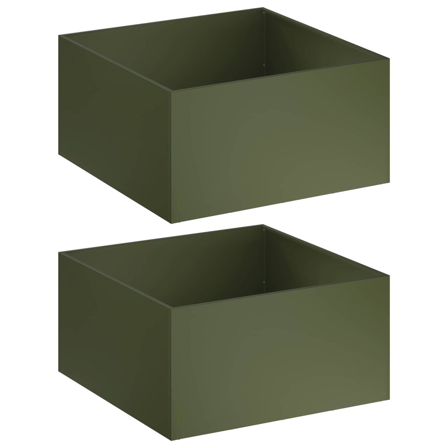Garden Planter 2 pcs Olive Green 100 x 100 x 40 cm