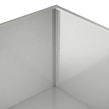 Garden Planter Silver 100 x 100 x 40 cm Stainless Steel