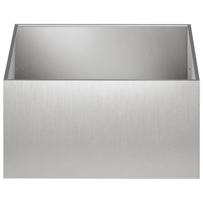 Garden Planter 2 pcs Silver 100 x 100 x 40 cm Stainless Steel
