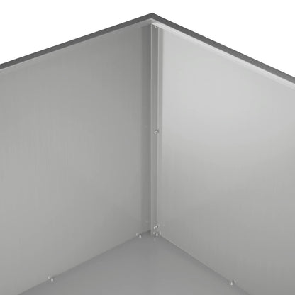 Garden Planter Silver 100 x 100 x 40 cm Galvanised Steel