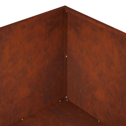 Garden Planter Rusty 100 x 100 x 40 cm Weathering Steel