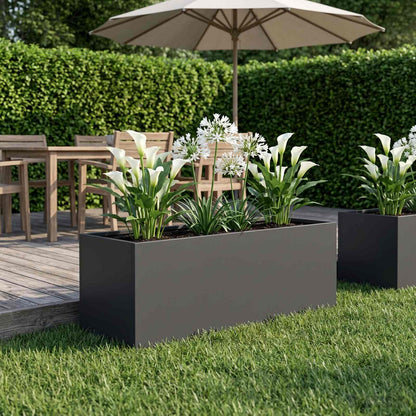Garden Planter Black 40 x 20 x 20 cm Cold-rolled Steel