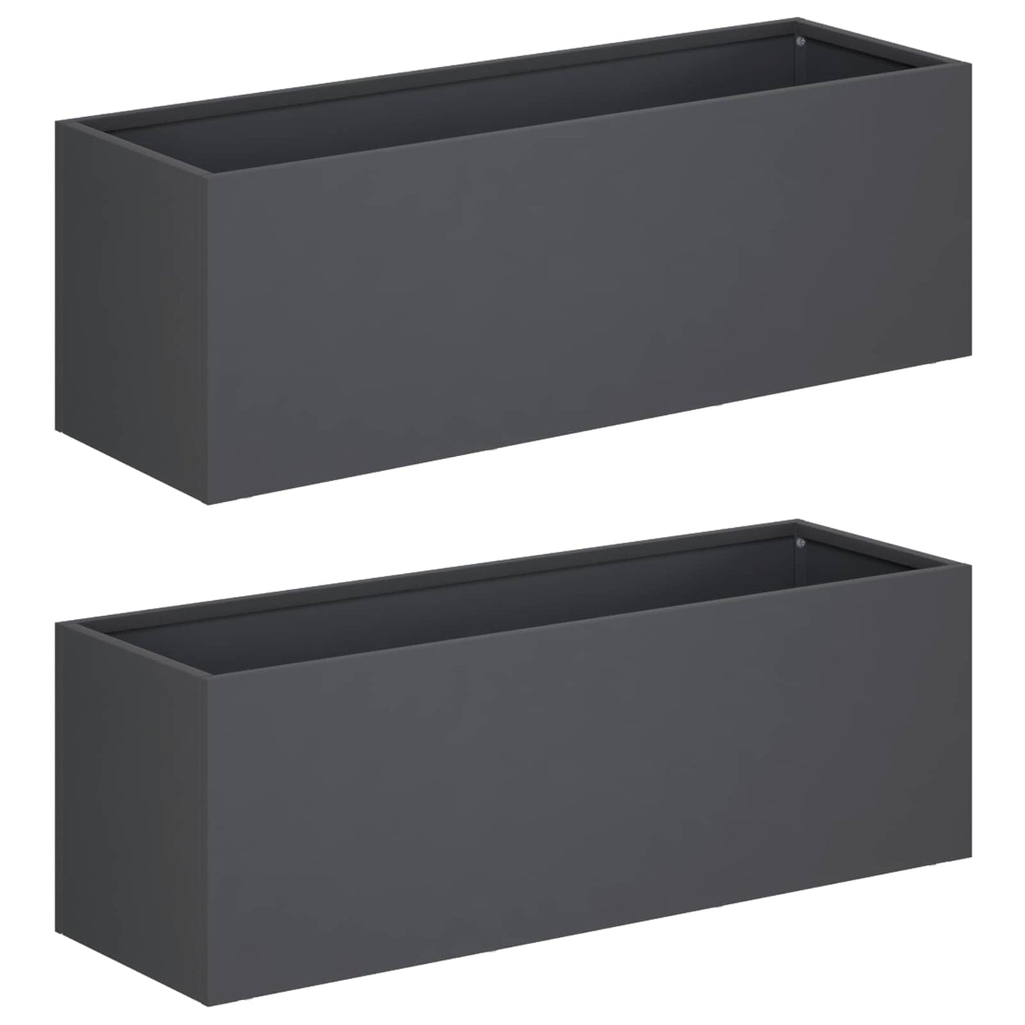 Garden Planter 2 pcs Anthracite 40 x 20 x 20 cm