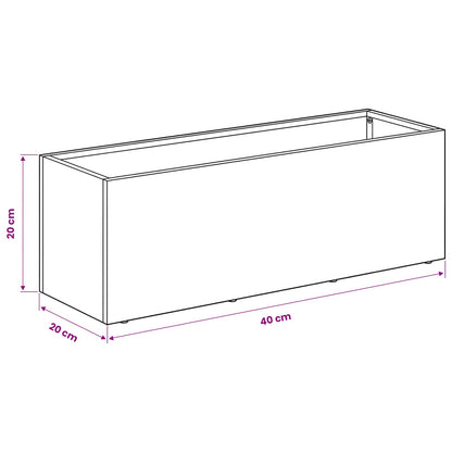 Garden Planter 2 pcs Anthracite 40 x 20 x 20 cm