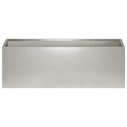 Garden Planter 2 pcs Silver 40 x 20 x 20 cm Stainless Steel