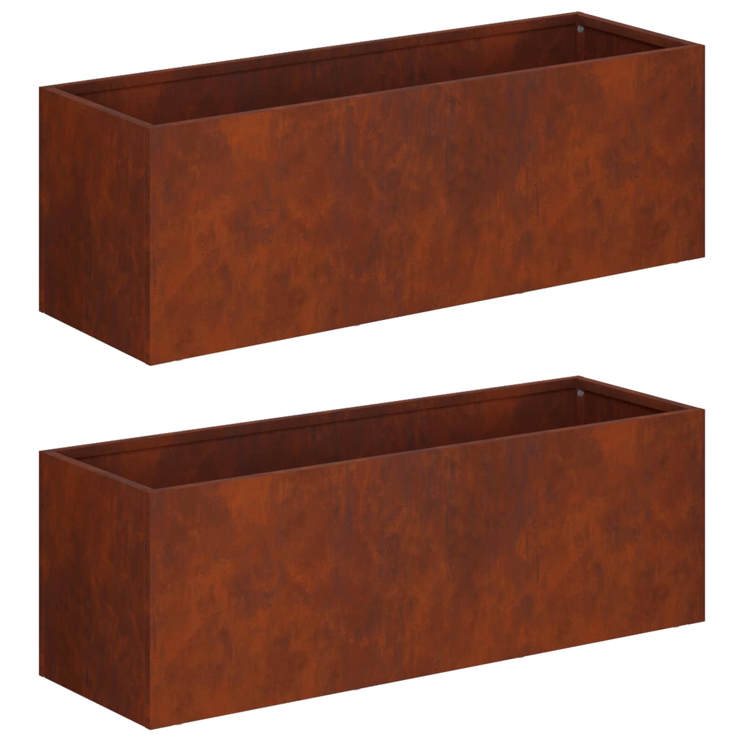 Garden Planter 2 pcs Rusty 40 x 20 x 20 cm Weathering Steel