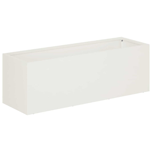 Garden Planter White 60 x 20 x 20 cm Cold-rolled Steel