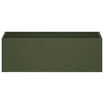Garden Planter Olive Green 60 x 20 x 20 cm Cold-rolled Steel