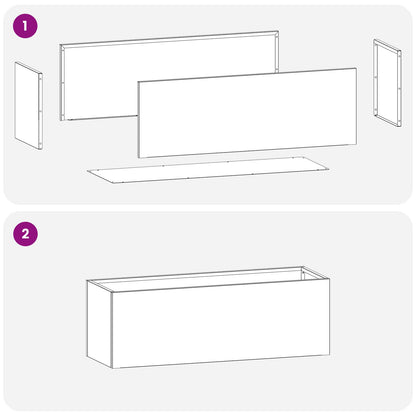 Garden Planter 2 pcs Olive Green 60 x 20 x 20 cm