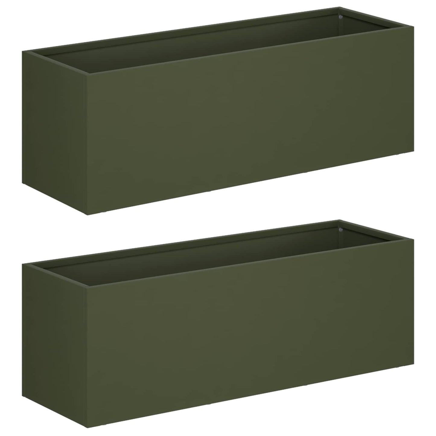 Garden Planter 2 pcs Olive Green 60 x 20 x 20 cm