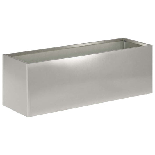 Garden Planter Silver 60 x 20 x 20 cm Stainless Steel