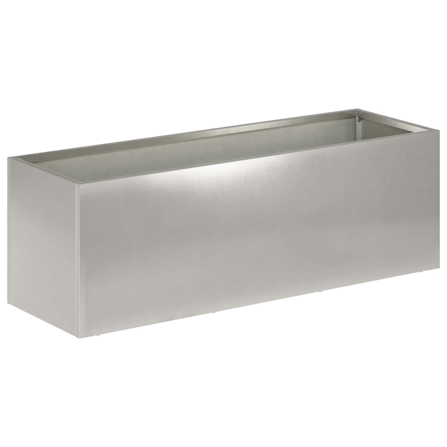 Garden Planter 2 pcs Silver 60 x 20 x 20 cm Stainless Steel