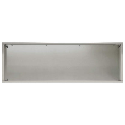 Garden Planter 2 pcs Silver 60 x 20 x 20 cm Stainless Steel