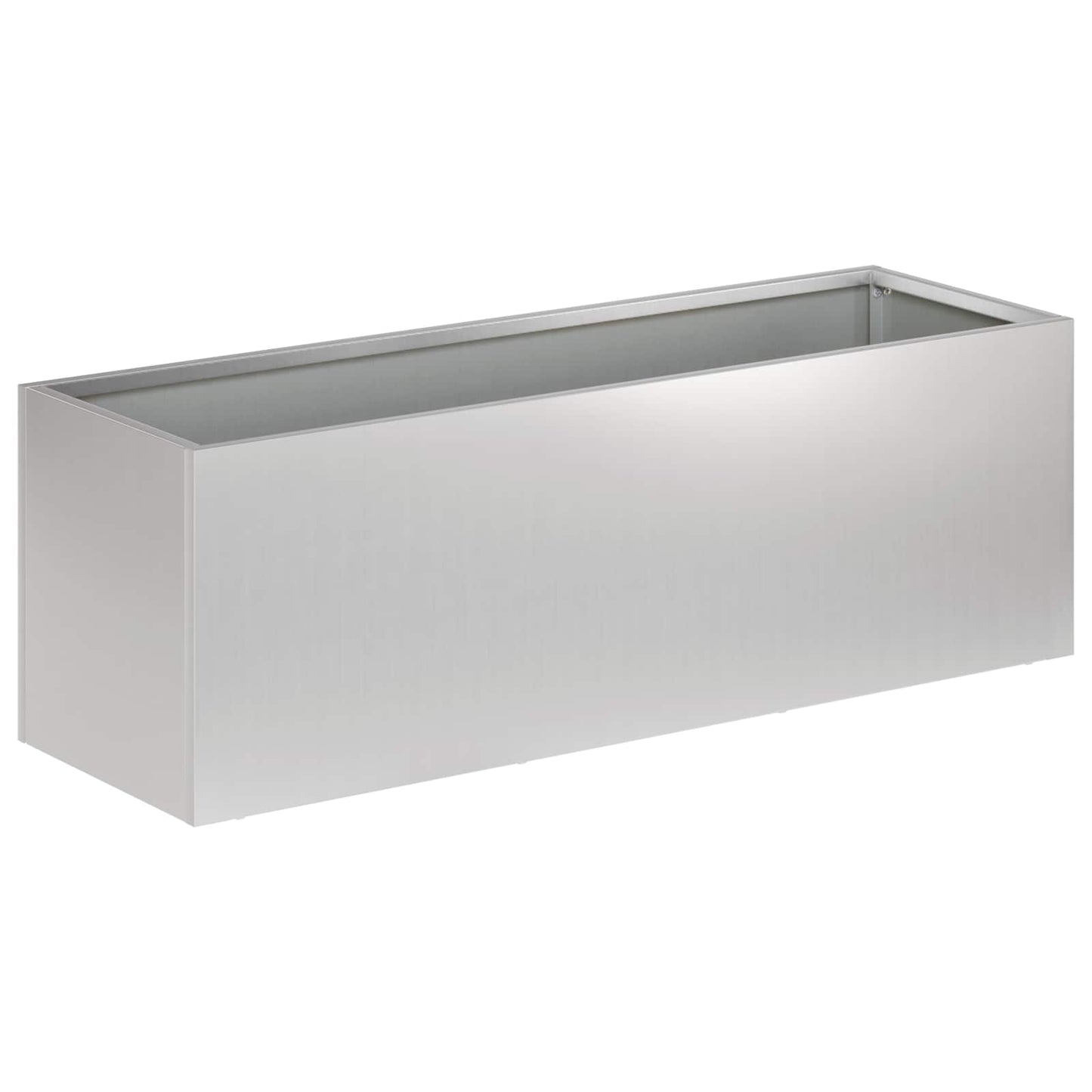 Garden Planter Silver 60 x 20 x 20 cm Galvanised Steel